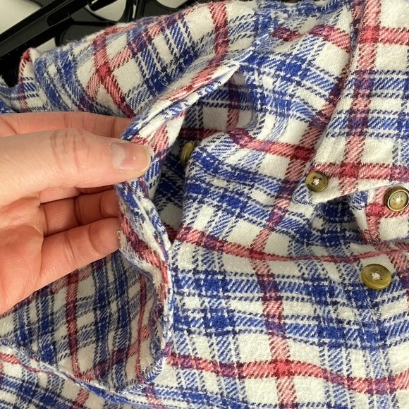 Over & Under Rod & Gun Collection Red White Blue Flannel Button Down Size XL - Picture 5 of 7